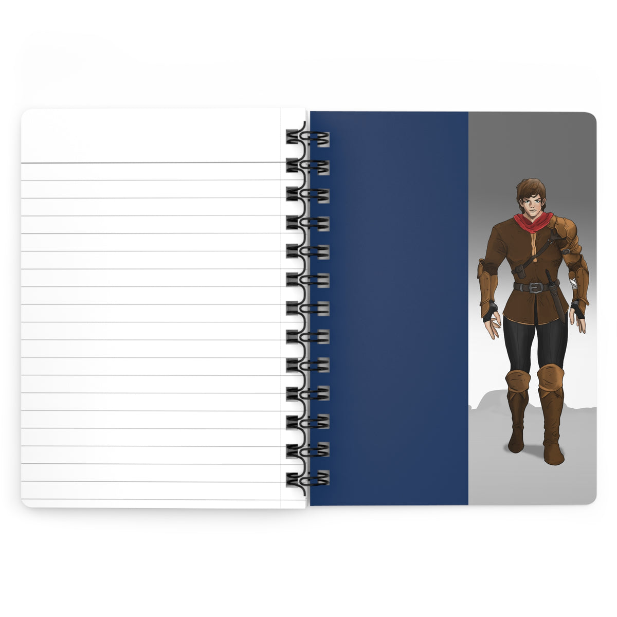 "Night & Day" (Zirena & Dean) Spiral Journal — Medieval Love Illustration Notebook